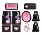 Hello Kitty Hearts 10pc Combo Car Accessories Package