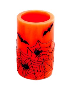 spider web flying bats led flameless halloween candles