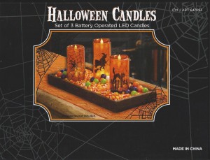led set of 3 flameless halloween candles