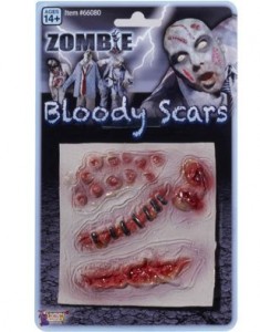 spirit zombie bloody multi scars halloween makeup kit