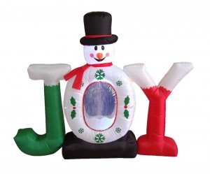 4 foot christmas inflatable snow globes joy snowman