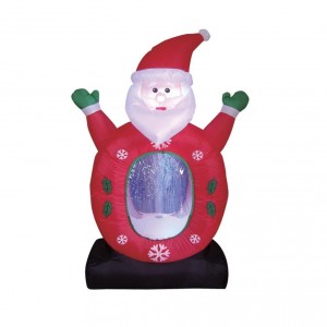 4 foot christmas inflatable snow globes santa claus