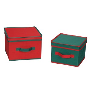household essentials holiday ornament storage box with dividers