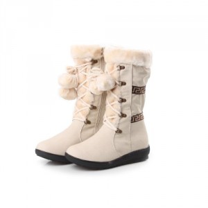 reneeze coco-1 flat heel white winter boots for women