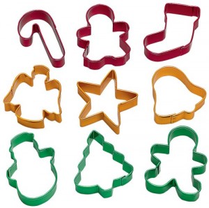 set of 9 wilton christmas cookie cutters