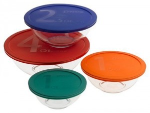 8 piece pyrex glass storage containers with lids