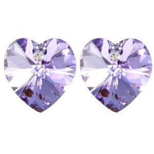 crystal heart swarovski heart shaped stud earrings valentine's day jewelry for her