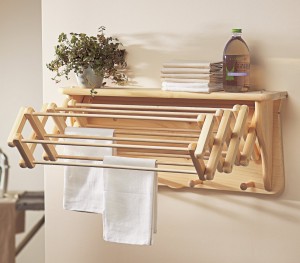 gaiam wall mounted clothes drying rack