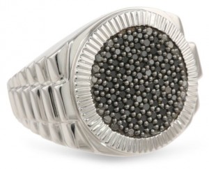 sterling silver and black diamond ring valentines jewelry for him