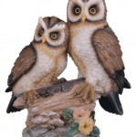 6.5 Inch Polyresin Tan and Brown Owls Perched On A Tree Log Figurine Review