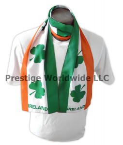 st patricks day scarf and flag