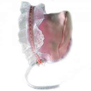 pink lace easter bonnets for babies from jacqui's preemie pride