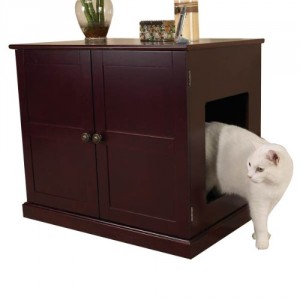 pet studio cat litter box furniture mahogany cabinet