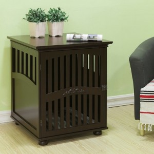 small wooden end table pet crate dog crate furniture