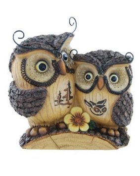 woodsy whimsical owl figurines