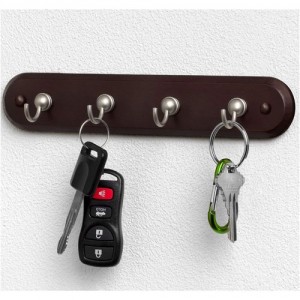 4 hook wall mounted key holder