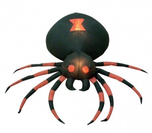 4 foot wide black spider halloween inflatable decorations