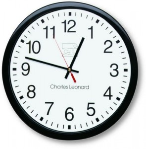 charles leonard black wall clocks