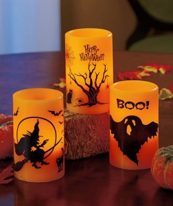 battery operated flameless halloween candles
