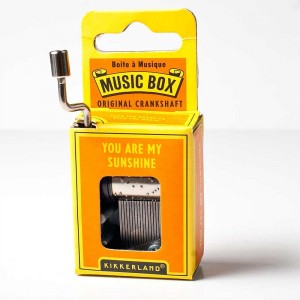 kikkerland you are my sunshine music box with crank handle