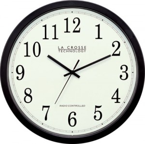 la cross technology black wall clocks
