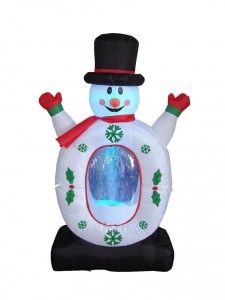 4 foot christmas inflatable snow globes snowman