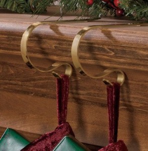 original mantle clips Christmas stocking holders for fireplace