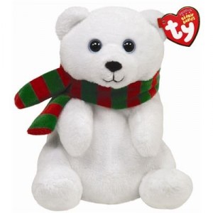 ty beanie babies snowdrop polar bear christmas stuffed animals