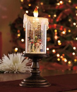 abc distributing flameless candle christmas snow globes