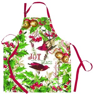 MDW mistletoe print Christmas apron