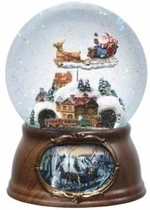 roman santa christmas snow globe