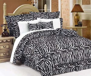 king linen 7 piece queen zebra animal print bedding set