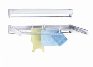 leifheit wall mounted clothes drying rack