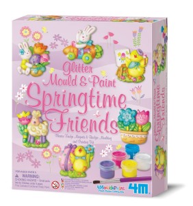 glitter mold and paint easter crafts for kids