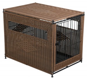 Mr. Herzher's Small Wicker Pet Residence dog crate furniture