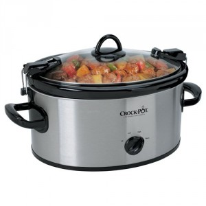 Crock-Pot (SCCPUL600S) Cook 'N Carry 6 Quart Oval Manual Portable Stainless Steel Slow Cooker