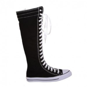 Women's Tall Canvas Lace Up Knee High Sneakers