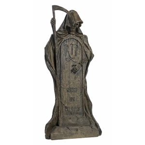 Design Toscano Rest in Pieces Grim Reaper Tombstone Statue